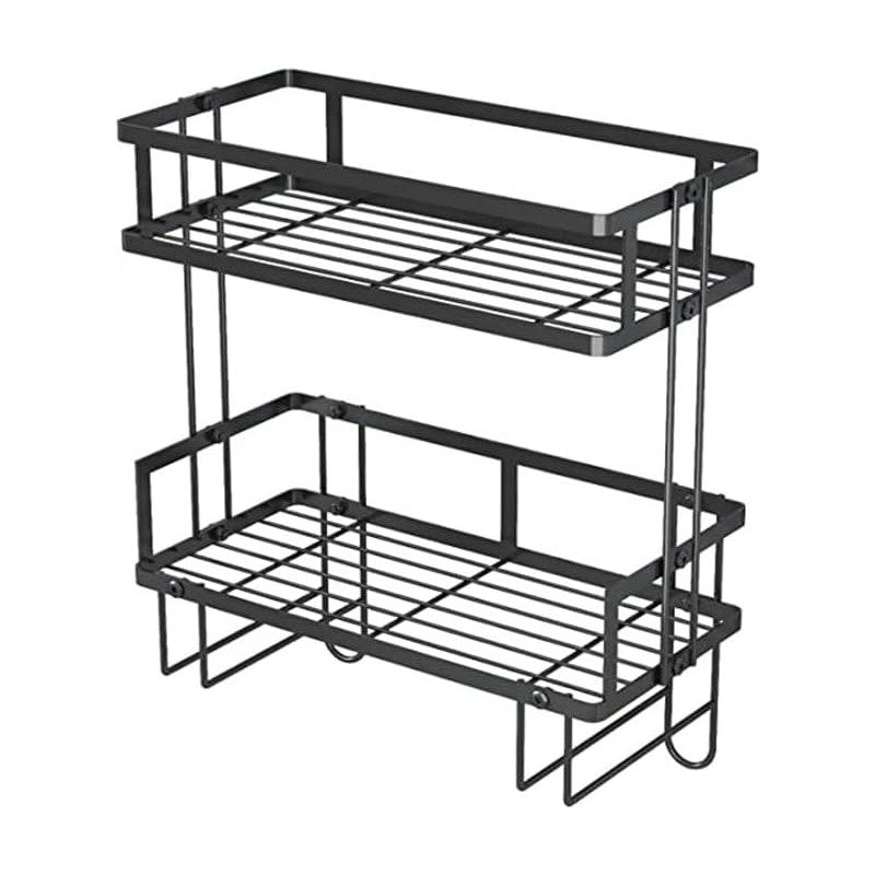 Jikoiuty ÉTagèRe de Rangement pour Salle de Bain à 2 Niveaux Au-Dessus de la Toilette, Organisateur de Rangement de Salle de